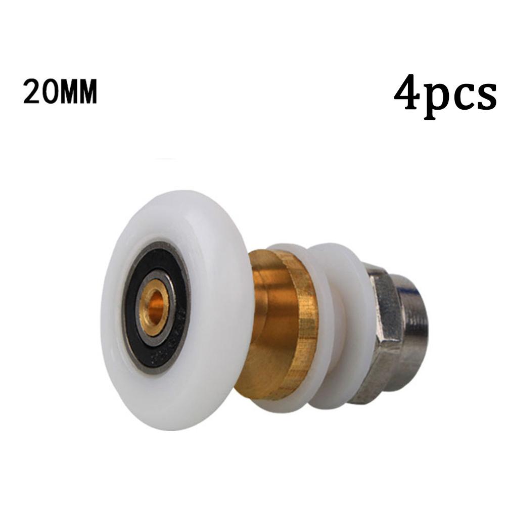 

4pcs Shower Room Roller Pulley Bathroom Sliding Glass Door Wheels Nylon Copper Roller Eccentric Wheels Bathroom Accessories