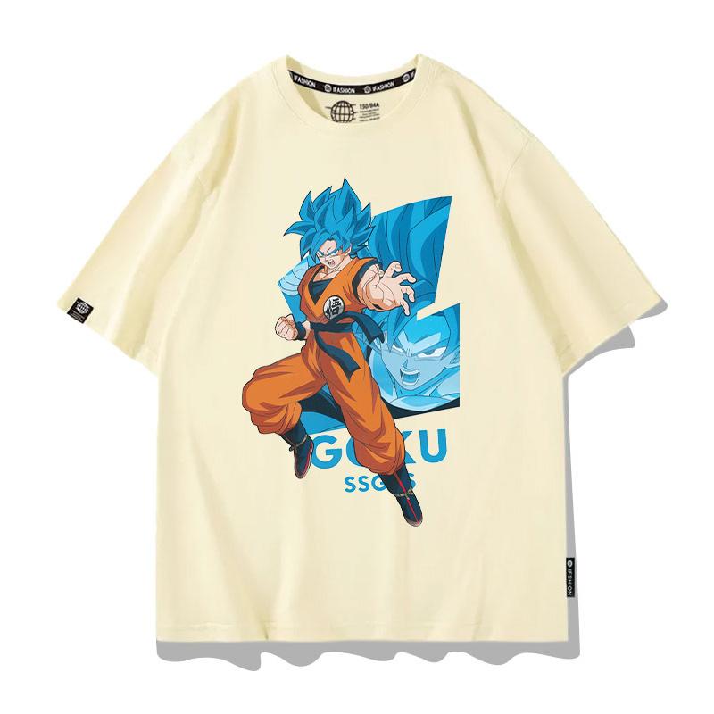 Dragon Ball Joint Shortsleeved Tshirt Mens and Womens Dragon Ball Super Clothes Pure Cotton Tshirt Comfortable and Casual S