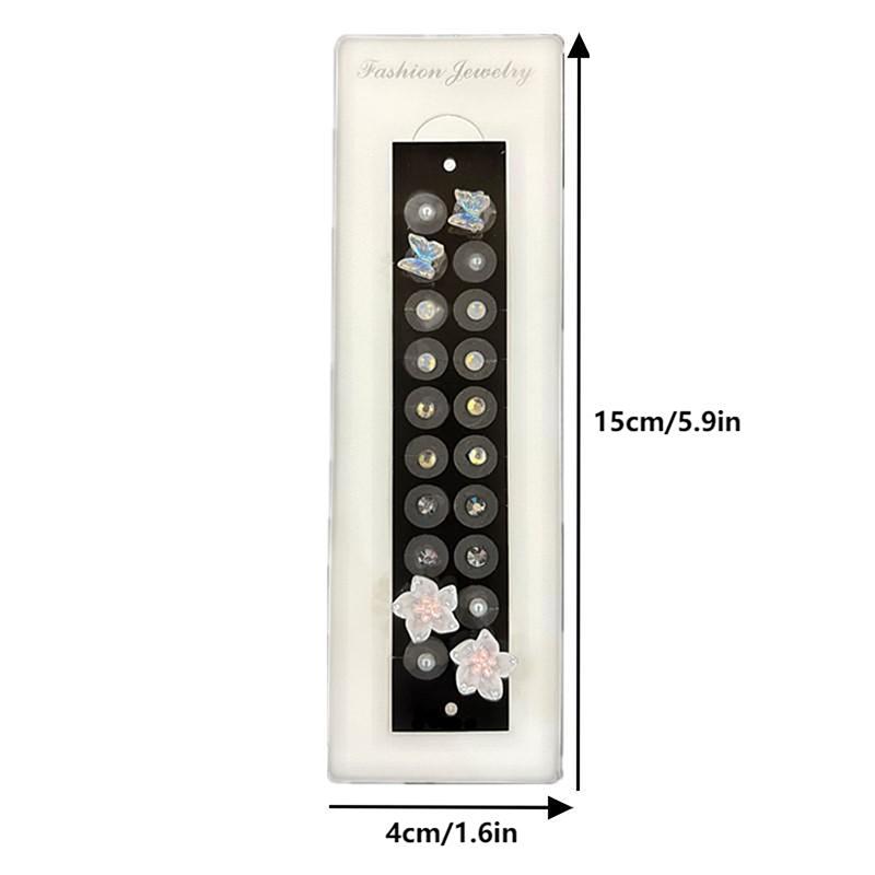 20 Patches Butterfly Flower Shape Crystal Ear Seed Acupuncture Auricular Disposable Ear Stickers Massage Therapy Needle Patch