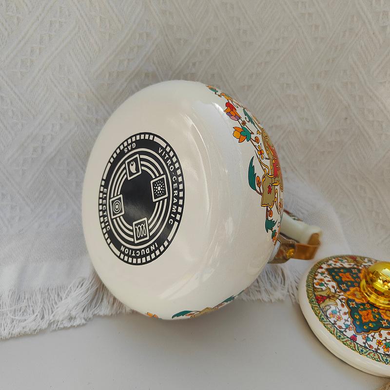 Thickened 2.5-liter Enamel Enamel Teapot Cool Kettle Milk Teapot Induction Cooker