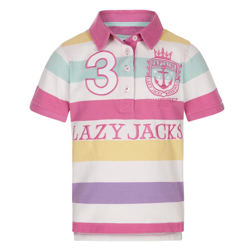 Lazy Jacks Girls Stripe Polo Shirt