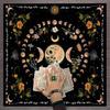 Divinations Tablecloth Moonphases Flower Pattern Tarot Tablecloth Altars Cloth