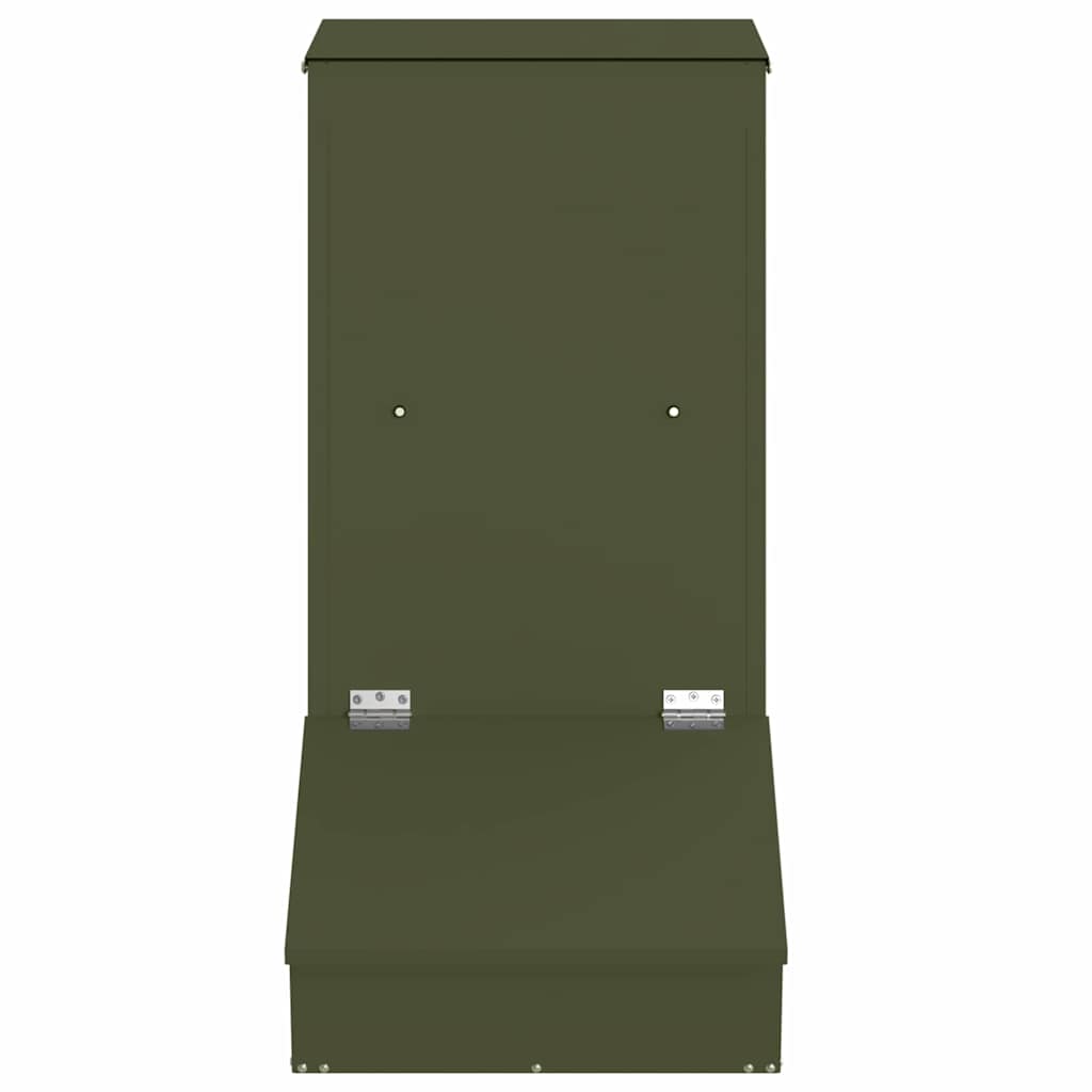Pig Feeder Olive Green 55 X 38 X 76 Cm