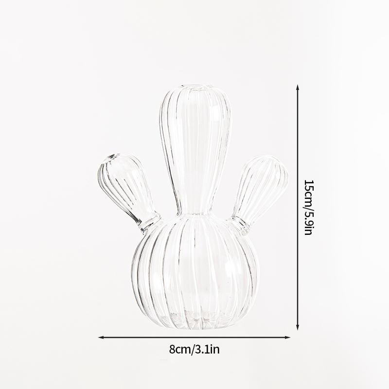 Kreative Kaktus-Glasvase, Aromatherapie-Flasche, nordische Vasen, Hydrokultur-Blumentopf, einfache kleine Vase für den Schreibtisch, Heimdekoration