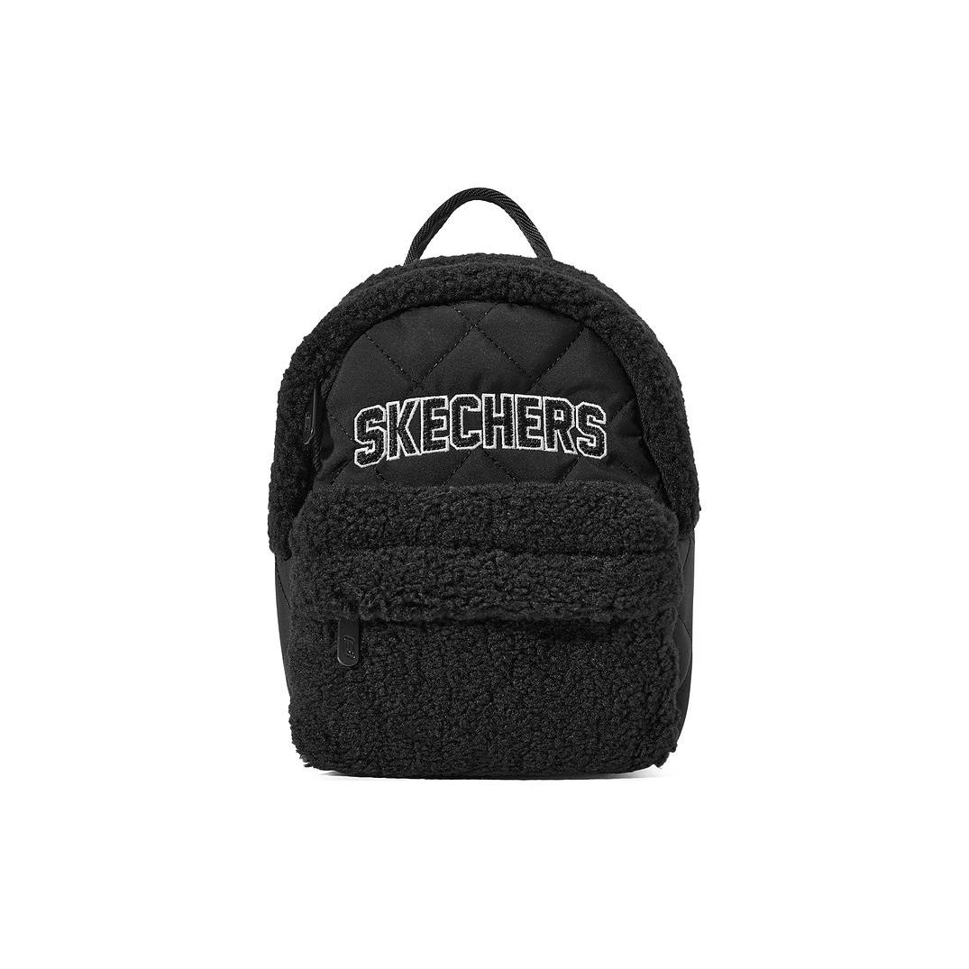 Skechers Letter Logo Zipper Closure Fabric Backpack Unisex Backpack Black L423U029-0018 One Size