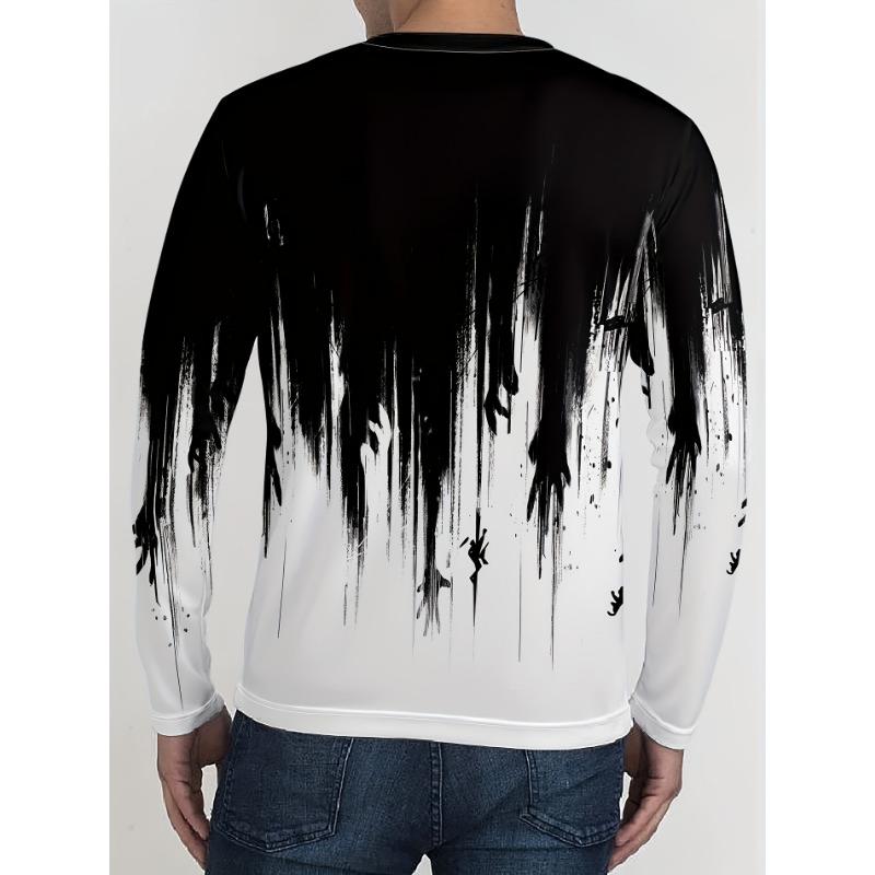 Men's 3D Printed Poker Long Sleeve T-Shirt Top