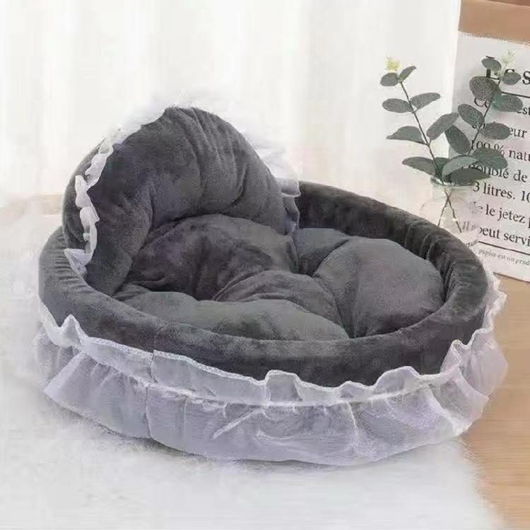 Hundebett Stilvolles Spitzen-Prinzessinnen-Nest für Welpen Kätzchen Band Schleife