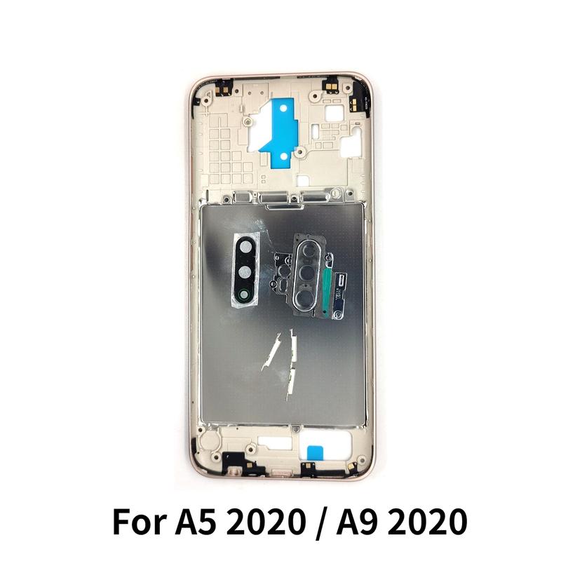 For Oppo A9 2020 / A5 2020 Middle Frame Housing Bezel With Camera Lens And Side Button Repair Parts