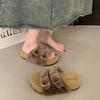 New Spring and Autumn Thick-bottomed Versatile Casual Fluffy Slippers Women's Fashion Low-top One-pedal Women's Slippers