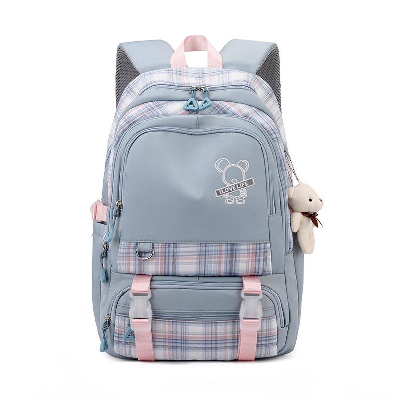 

Cute Lightweight School Backpacks Waterproof Schoolbags for Kids Students Teenagers Fashion Women Casual Travel Shoulder Bags синий
