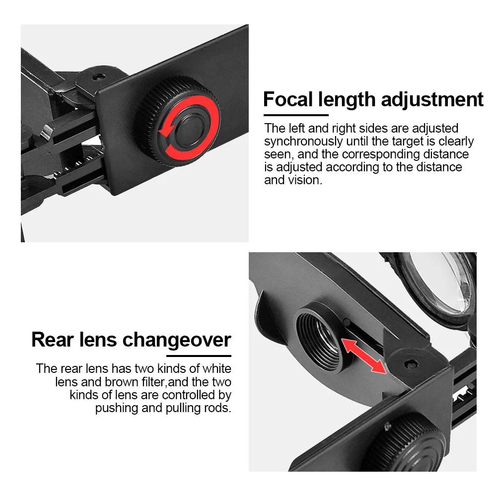 1 st Bärbar Kikare i Glasögonstil Förstorningsglas Kikare För Fiske Vandring Konsert Sporttillbehör Kikare Fiskekikare