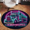 Kenworth (1) Round Office Rug Decorative Floor Rug for Office Bedroom Living Room and Home Space