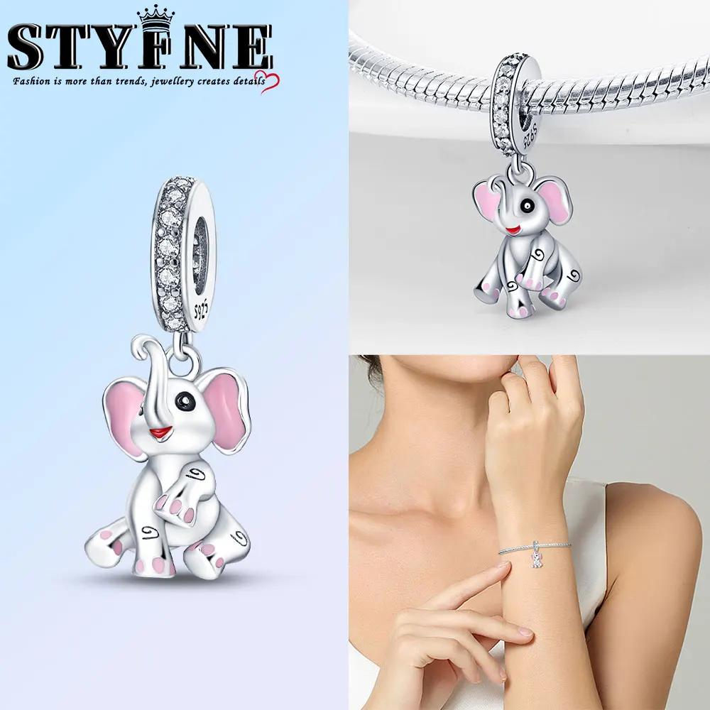 Copper Tyrannosaurus Rex Dinosaur Lion Tiger Elephant Animal Charms Beads Fit Original Bracelets Diy Jewelry