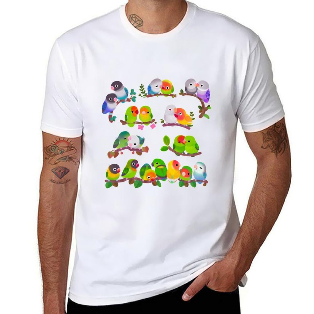 Lovebird T-Shirt T Shirts for Man Cotton Soft T Shirt Man Luxury Man T Shirts Graphic T-Shirt