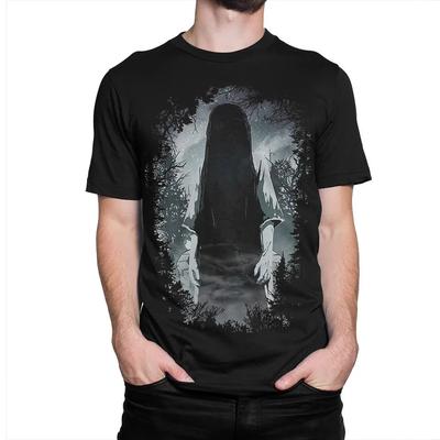 Sadako Yamamura The Ring Horror T-Shirt Herren Damen Film Kurzarmshirt Herren Damen Ganzjahres Rundhals Baumwoll T-Shirt
