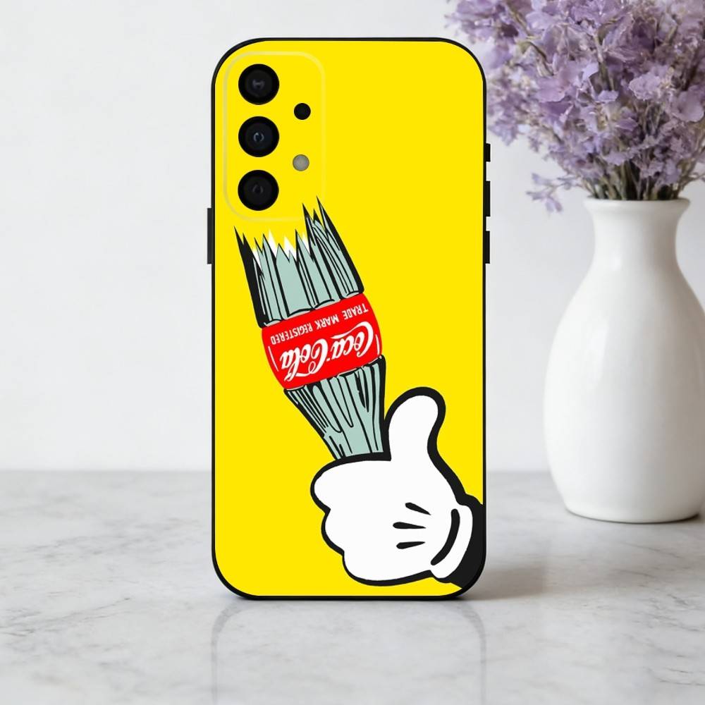 CocaS-Fashion C-Cola Phone Case For Samsung Galaxy A73,A72,A71,A70,A53,A52,A51,Others Soft Black Cover