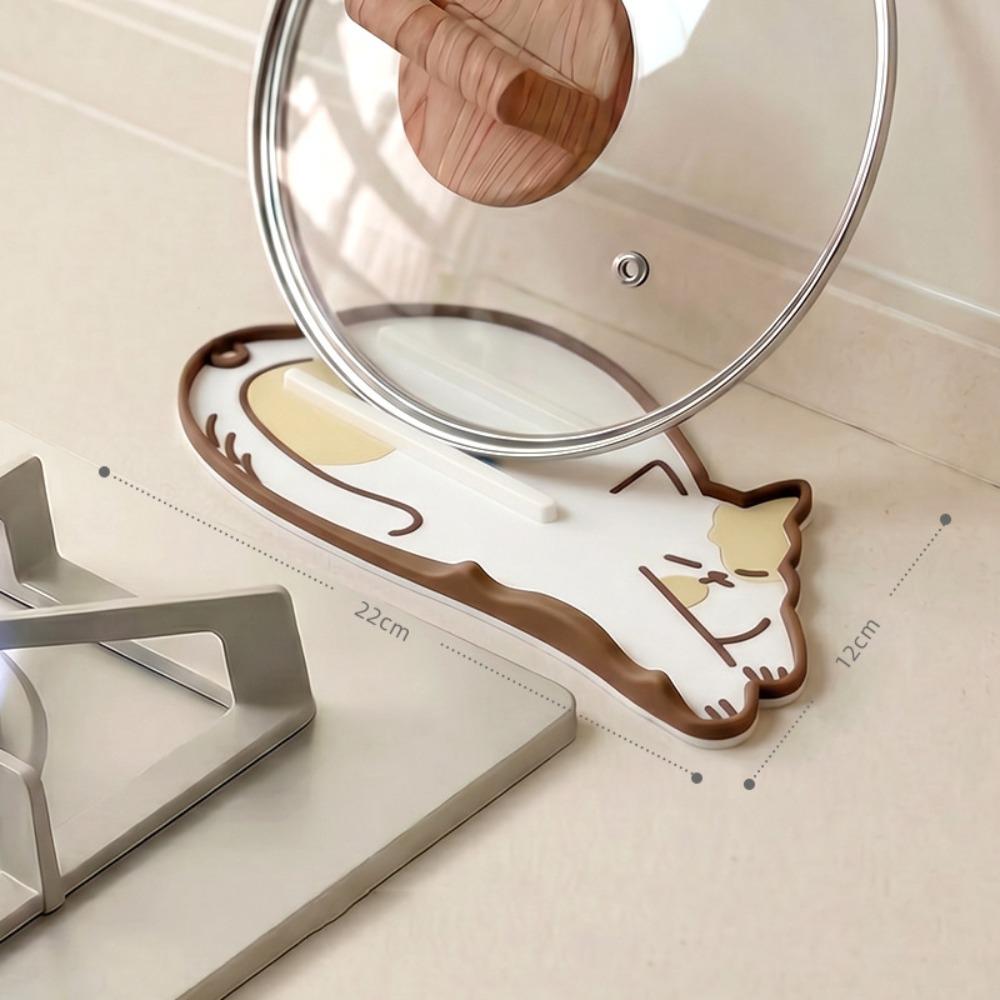 Heat Resistant Pot Lid Holder Non-slip Chopstick Holder Soft Spoon Holder Mat Kitchen Countertop