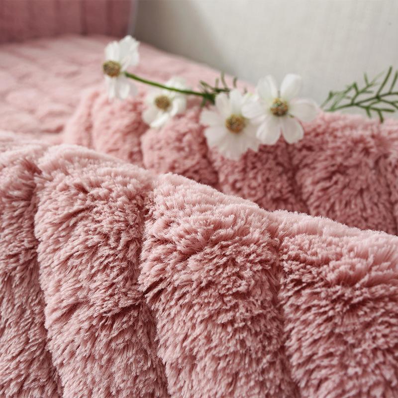 New Winter Plush Solid Color Quilted Cotton Tatami Window Sofa Cushion Semi-finished Sofa Cover Fabrics