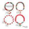 European and American Snowflake Crystal Beaded Christmas Bracelet Set for Women