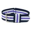 CASSIS Nylon Watch Strap NATO Purple Replacement Tool X0037A74009018 LOOP, 18mm, Center, Included,