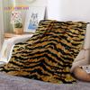 Manta de Franela Suave con Estampado de Rayas de Cebra Coloridas, Leopardo y Tigre, Manta de Tiro Cómoda para Picnic, Camas, Hogar