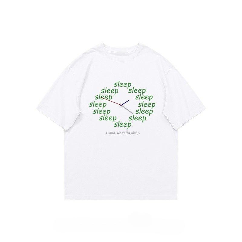

Letter Printed Women s Short Sleeved T-shirts Loose Casual Round Neck Bloues Korean Lazy Style Ladies Pullover XXL білий