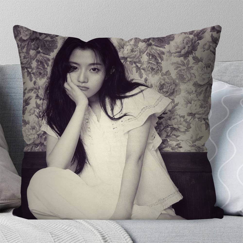 Korean Celebrity SShin Eun Soo Pillow Case Fashion Square Pillowcase Bedroom Sofa Room Ins Decoration Leisure
