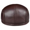 Autumn and winter hats men middle-aged and elderly beret British versatile fashion winter old man pu forward cap