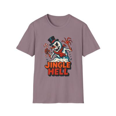 Unisex Softstyle T-Shirt Grotesque Melting Snowman Holiday Horror Christmas