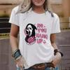 Halloween Women's Ghost Pattern Casual Summer T-Shirt