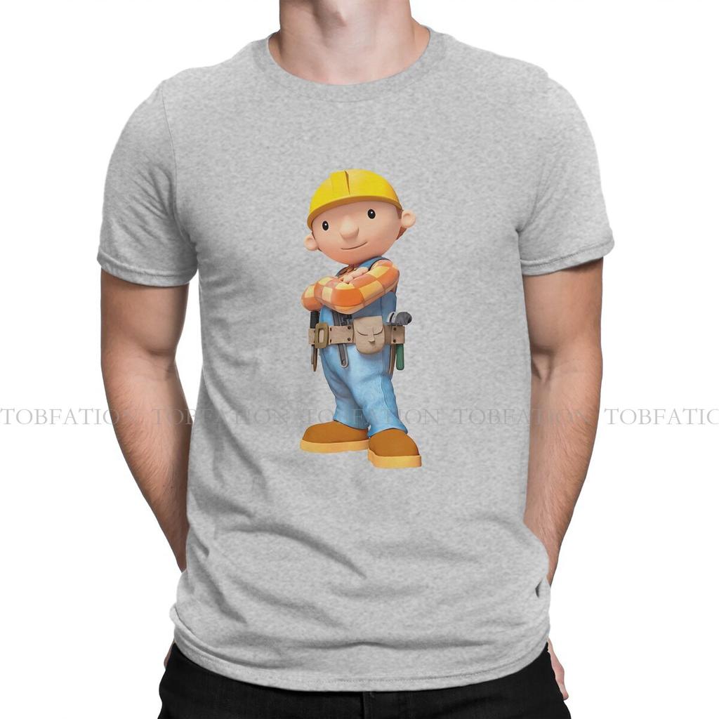 Bob der Baumeister Ingenieurwesen Cartoon Junge T-Shirt Grafik Unisex Oberteile Vintage Goth Sommerkleidung 100% Baumwolle T-Shirt