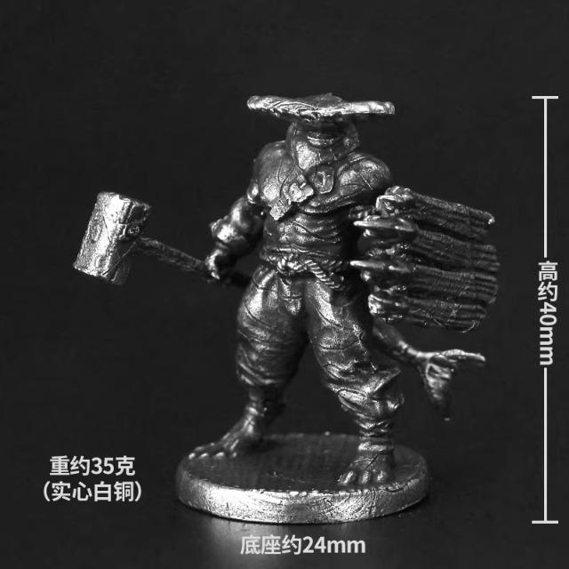 

Solid Metal Blood Ocean Shark Warrior Miniature Wargame Figure Unpainted Collectible Gift For Men Car Interior Decoration