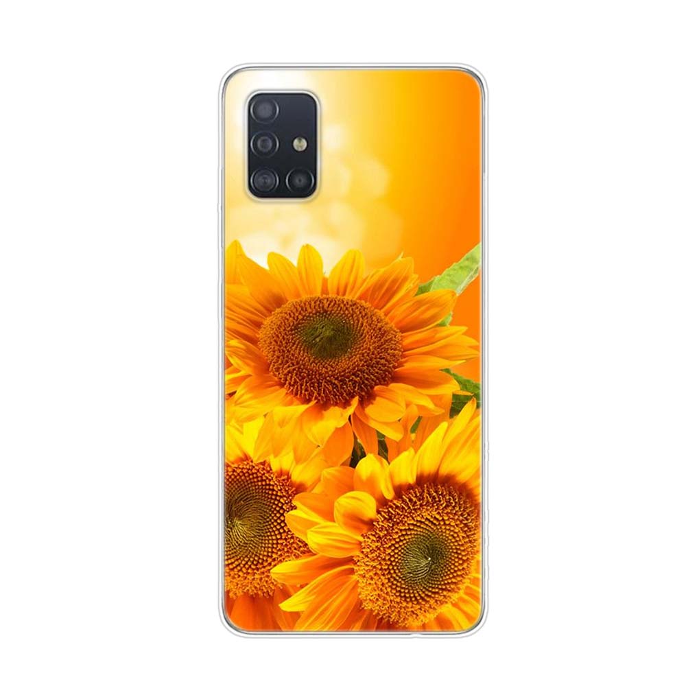 Summer Daisy Sunflower For Samsung Galaxy A01 A11 A12 A22 A21S A31 A41 A42 A51 A71 A32 A52 A72 A02S Soft Phone Case