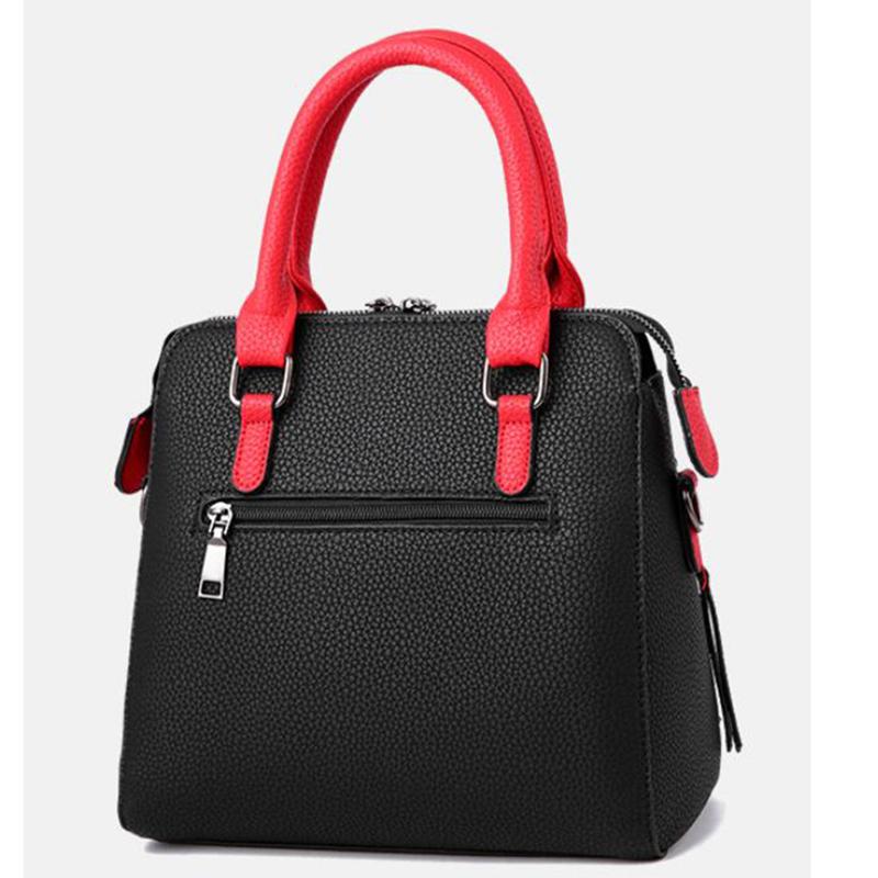 Borsa a tracolla da donna in pelle PU con pompon Borsa a tracolla con patta Borsa a spalla da donna Borse a mano tinta unita