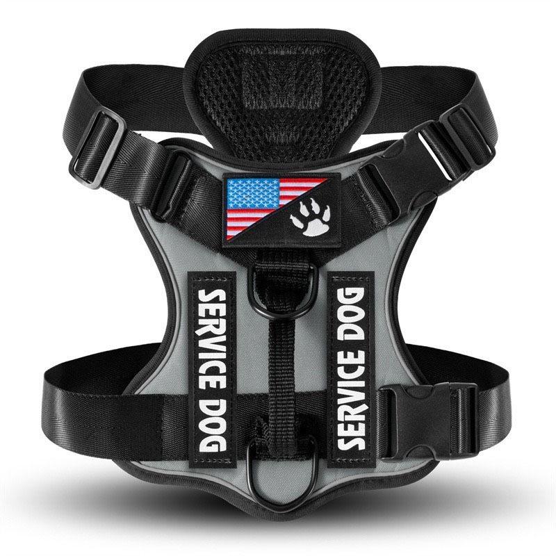 Reflective Tactical Harness for Large Dogs - Explosion-Proof & Adjustable, No-Choke Design