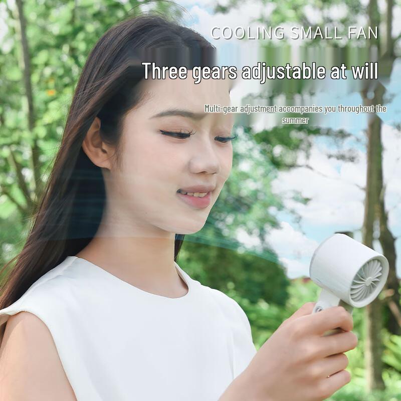 Foldable Handheld Cooling Mini Fan with Ice Compress