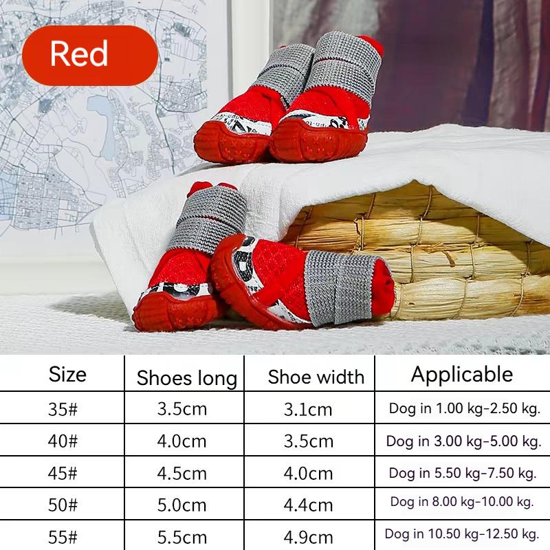 Super Soft Breathable Dog Shoes Cow Reinforced Sole Non-Slip Pet Shoes Non-Shedding Design Paw Protection Sneakers