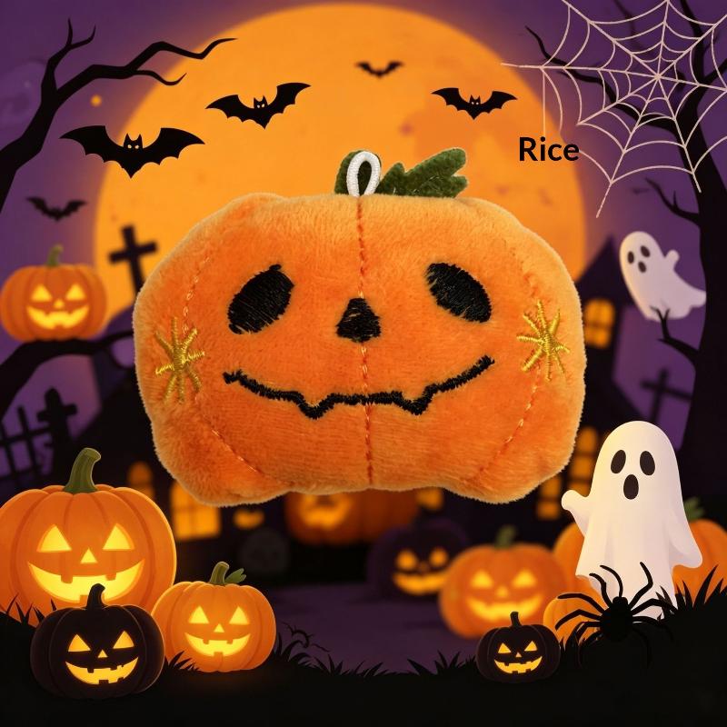Porte-clés Peluche Halloween Pour Femmes Citrouille Fantôme Chauve-souris Chapeau de Sorcière Trick Or Treat Charme de Sac Dessin Animé Cadeaux de Fête Accessoires Porte-clés