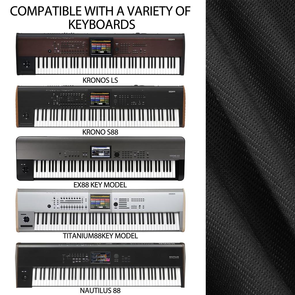 Musiin 88 Keys Premium Piano Keyboard Dust Cover Compatible with KORG KROME 88 KROSS 2-88 KROSS 88MB KROME EX88 and Other 88-Key Synthesizer Protects