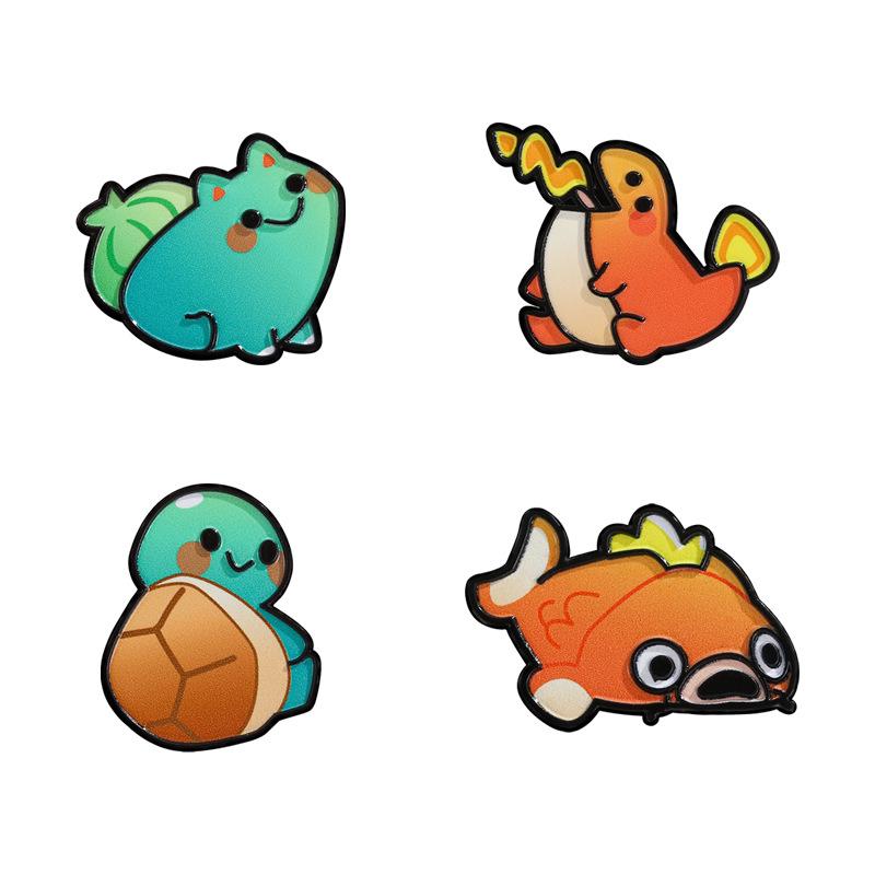 Pokemon Perimeter Baked Enamel Alloy Brooch Squirtle Badge Souvenir Decorative Pin for Backpack Clothing Bag Accessory Cute Badge