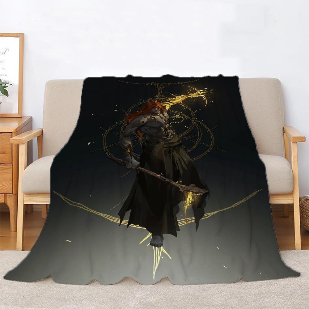 Elden Ringart Boho Blanket King Size Fluffy Soft Blankets for Adults Home Interior Bed Throw Luxury Bedding Beach Towel Knee Nap