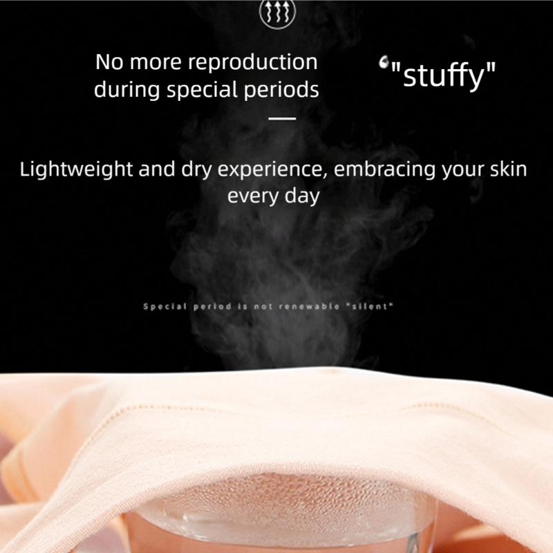 High Waist Cotton Period Underwear For Women Breathable Moisture Wicking Leakproof Seamlessly Design Comfortable For Menstrual Cycle