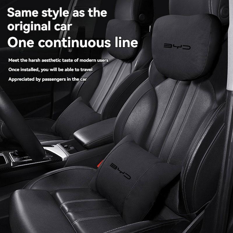Almohada Cervical para Coche Reposacabezas de Asiento Almohada de Soporte Lumbar Protección de la Columna Vertebral Cojín de Descanso Para BYD Song Qin Han EV Tang DM 2018 PLUS Song