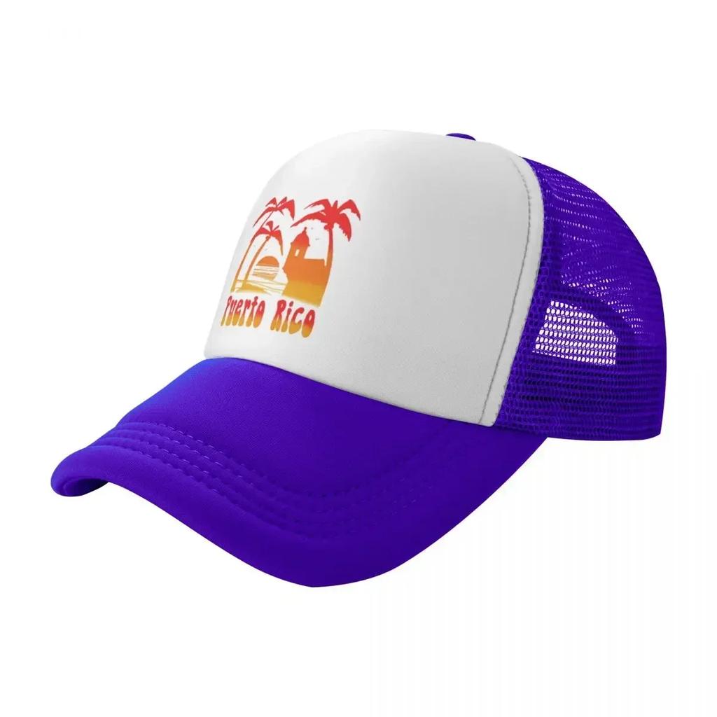 Orange Puerto Rico Coconuts Travel Palm Trees Beach Baseball Caps Women Coquette Outdoor Hip Hop Trucker Cap Hot Sale Dad Hat
