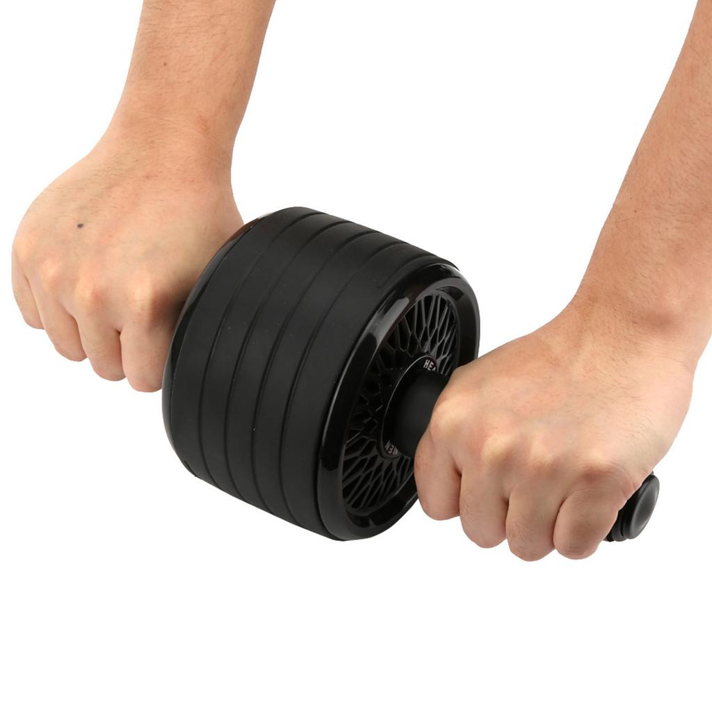 Rueda para Entrenamiento de Músculos Abdominales Rodillo Mango de Esponja Agarre Equipo de Ejercicio para la Cintura Gimnasio Fuerza Corporal Potencia Fitness