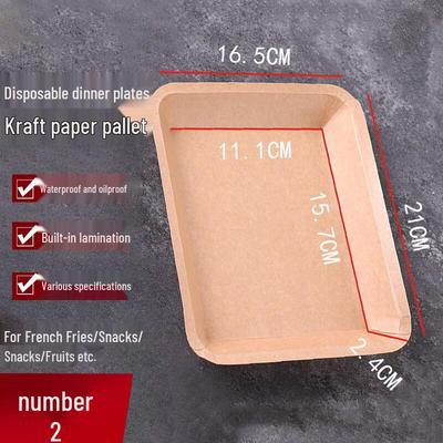 Homeglen Disposable Kraft Paper Rectangular Serving Trays