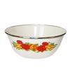 with Lid Enamel Mixing Bowl Chinese Rose Print Instant Noodle Bowl Vintage Enamel Bowl  Camping