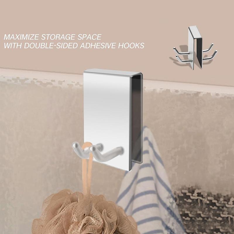 

304 Stainless Steel Rear Hook For Glass Door Detachable Metal Hanger Not Drilled To Hang On The Back