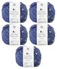 Knitworm Pom Pom Paper Yarn, Medium Weight, 5 Balls, 30g (Approx. 51m) (106. Blue X White)