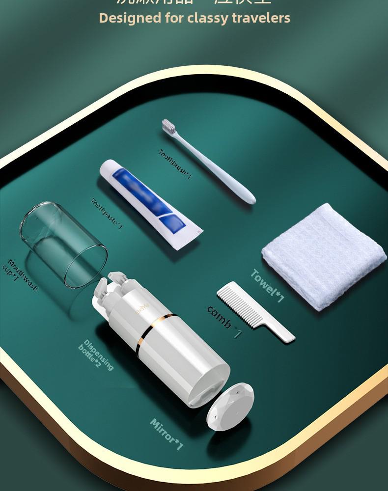 Hayan/Haiying Portable 8-in-1 Travel Wash Cup & Toiletry Storage Bag